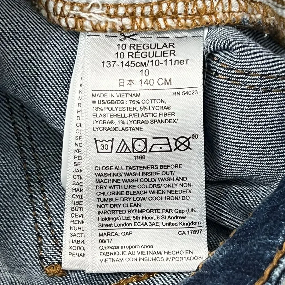 NWOT Girls GAP Kids 1969 Super Skinny Dark Wash Jeans 10 Regular